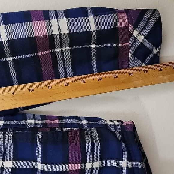 Boston Traders Blue, Pink & White Plaid Hooded Shirt Jacket M - Picture 12 of 15